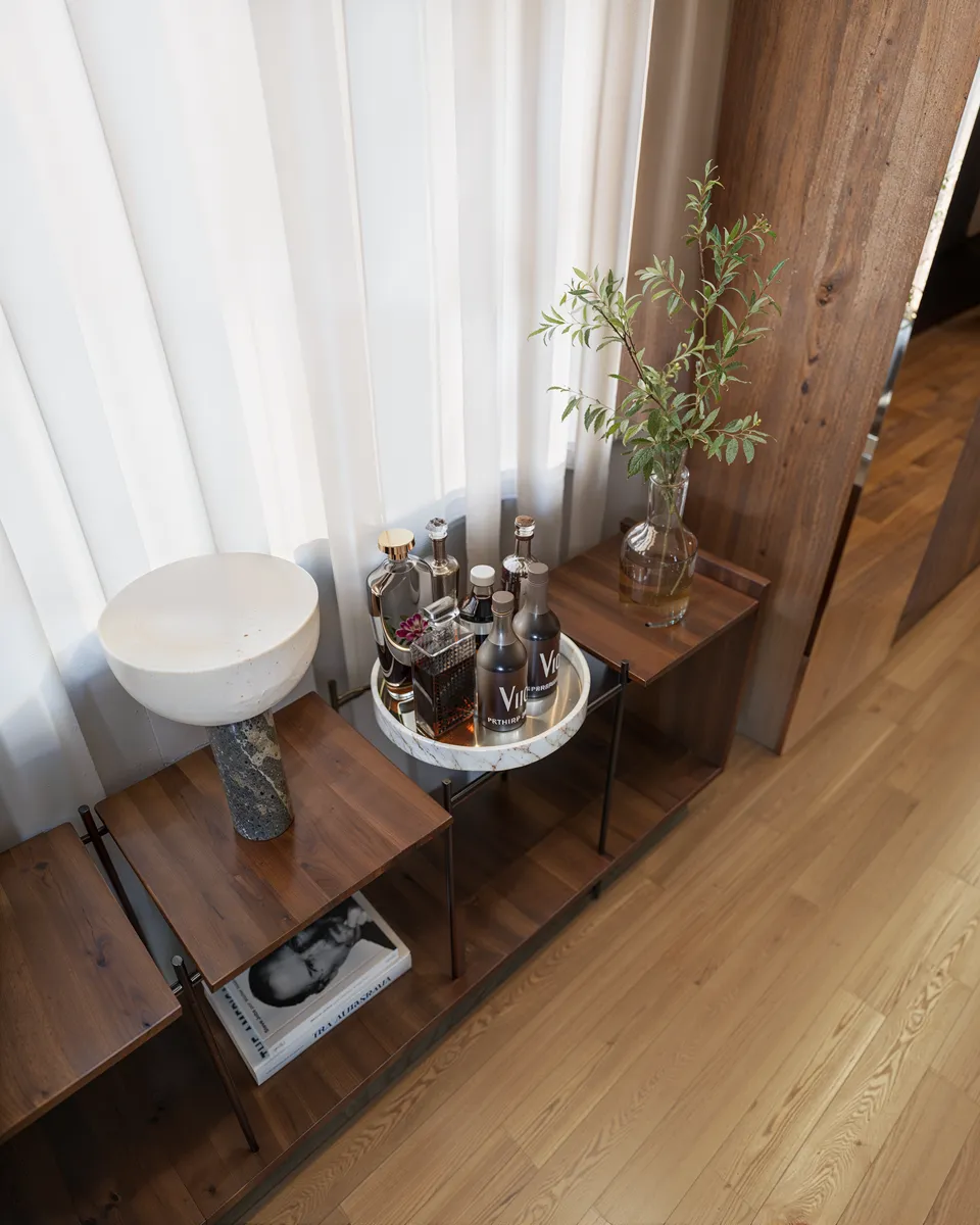 Salão de festas, detalhe do Liv Green Residence em render 3D